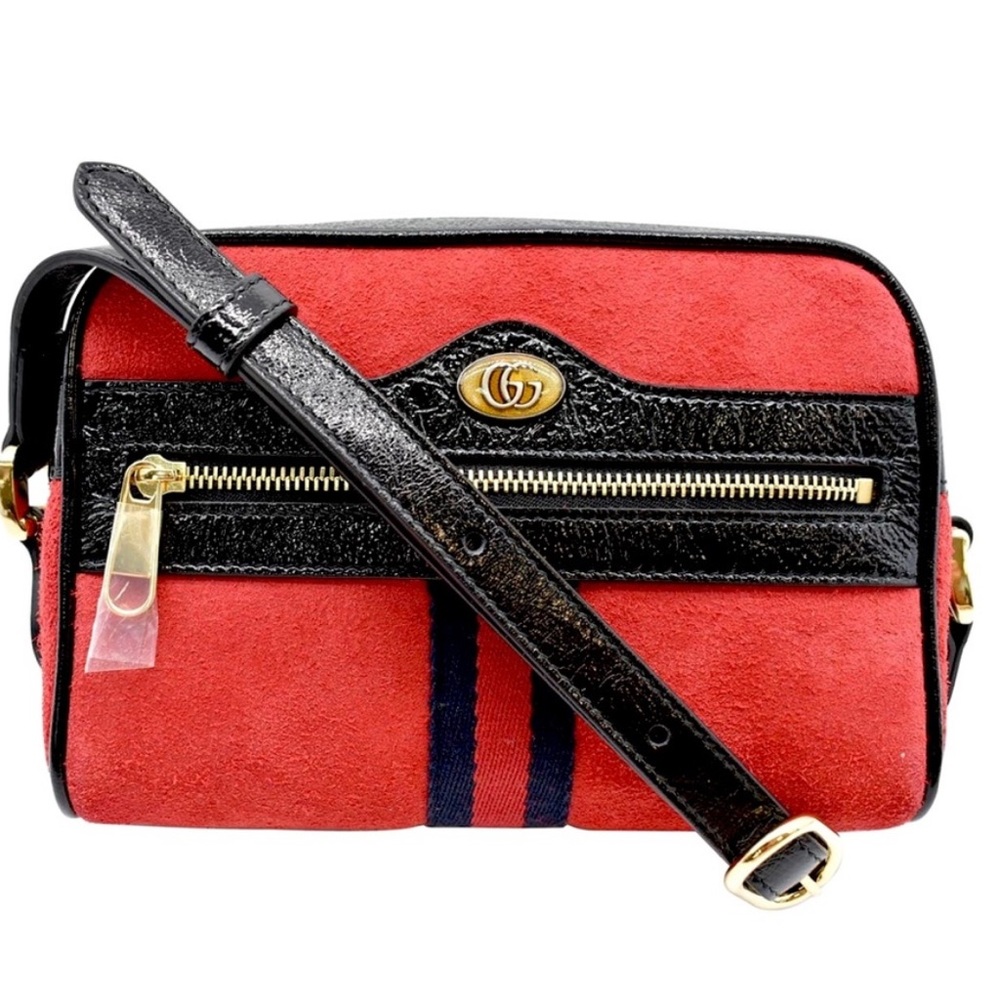 Gucci ophidia crossbody red suede - Picture 2 of 15